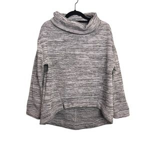 Anthropologie Saturday Sunday Marled Cowl Neck Pullover Sweatshirt Purple Gray S